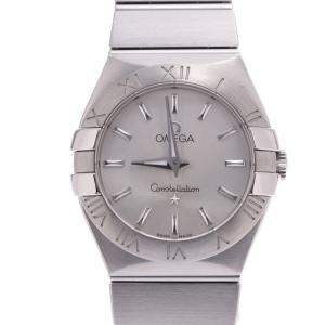 Omega Silver Stainless Steel Constellation 123.10 Women's Wristwatch 26 MM