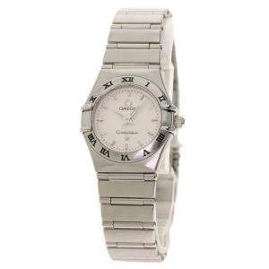 Omega White Stainless Steel Mini Constellation 1562.3 Women's Wristwatch 23 MM