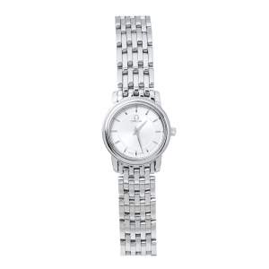 Omega Silver Stainless Steel De Ville 595.1055 Women's Wristwatch 22 mm