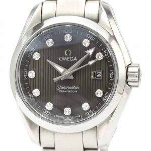Omega Black Diamonds Stainless Steel Seamaster 231.10.30.61.56.001 Quartz Women's Wristwatch 30 MM