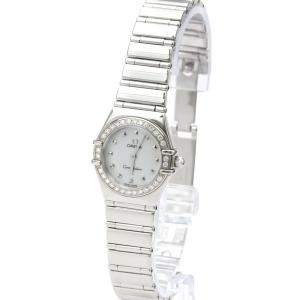 Omega MOP Diamonds Stainless Steel Constellation My Choice 1465.71 Women's Wristwatch 22 MM