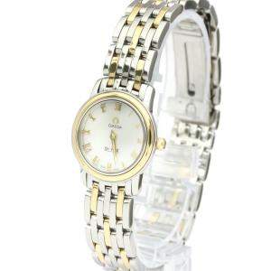 Omega MOP 18K Yellow Gold And Stainless Steel De Ville Prestige 4370.71 Women's Wristwatch 22 MM