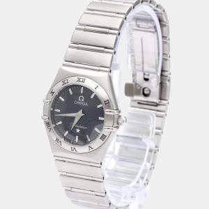 Omega Grey Stainless Steel Constellation 1572.40 Quartz Women's Wristwatch 25 mm