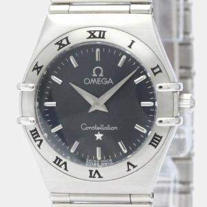 Omega Black Stainless Steel Constellation 1572.40 Women's Wristwatch 25 mm