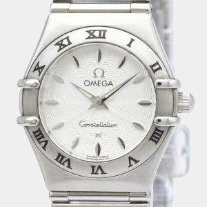 Omega Silver Stainless Steel Constellation 1562.31 Quartz Women's Wristwatch 22 mm