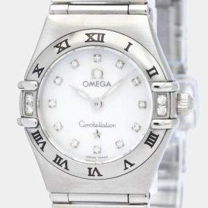 Omega MOP Diamonds Stainless Steel Constellation 1567.75 Women's Wristwatch 22 mm