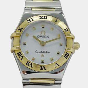 Omega MOP 18K Yellow Gold And Stainless Steel Constellation 1361.71 Women's Wristwatch 23 mm