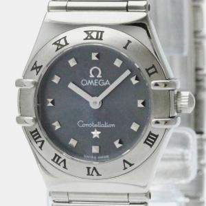 Omega Grey Stainless Steel Constellation 1561.51 Quartz Women's Wristwatch 22 mm