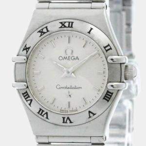 Omega Silver Stainless Steel Constellation 1562.30 Quartz Women's Wristwatch 22 mm