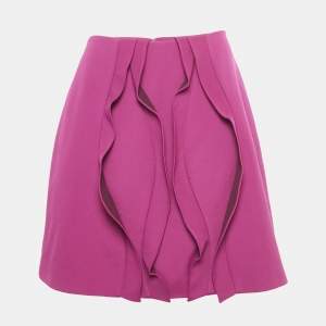 Pre Owned Opening Ceremony Pink Crepe Ruffled Mini Skirt M