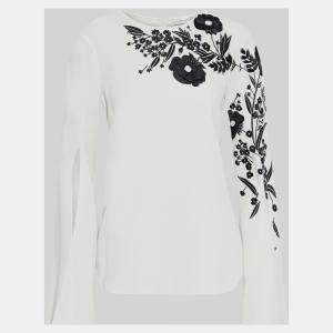Pre Owned Oscar De La Renta Silk Long Sleeved Top 6
