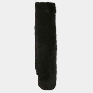 Oscar de la Renta Black Real Fur Custom Made Scarf