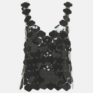 مملوكة مسبقًا Paco Rabanne Black Acetate Disco Top M