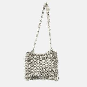 Pre Owned حقيبة معدنية فضية نانو أيقونية 1969 من باكو رابان