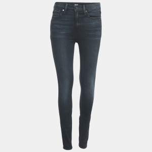 Paige Navy Blue Denim Hoxton Ultra Skinny Jeans M Waist 28"
