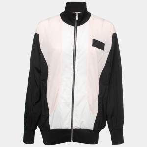 Palm Angels Black/Pink Colorblock Nylon Track Jacket S