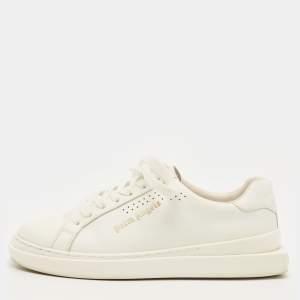 Pre Owned حذاء بالم أنجلز جلد أبيض لو توب مقاس 39