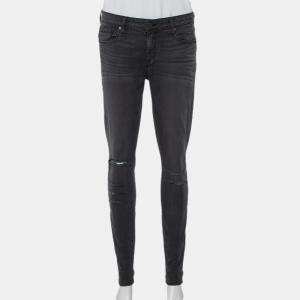 Parker Smith Dark Grey Denim Distressed Skinny Jeans M