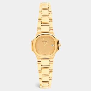 Patek Philippe Champagne 18k Yellow Gold Nautilus 4700/51 Women's Wristwatch 27 mm