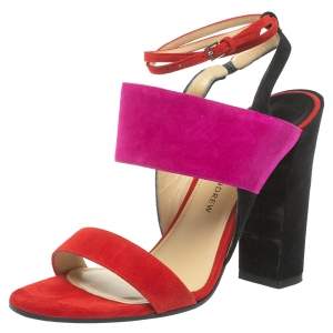 Paul Andrew Tricolor Suede Xiamen Ankle Strap Sandals Size 37