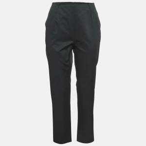 Paule Ka Black Cotton Blend Trousers M