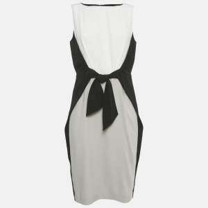 Pre Owned Paule Ka Black Crepe Tie-Up Detail Midi Dress L