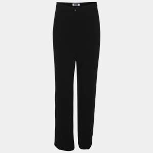 مملوكة مسبقًا Perte by Krizia Black Stretch Crepe Pants XL