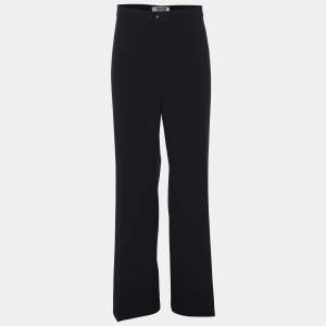 Pre Owned Perte by Krizia Navy Blue Jersey Trousers XL