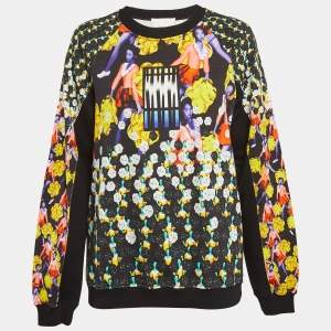 Peter Pilotto Black Ruc Printed Cotton Knit Sweatshirt M