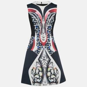 Peter Pilotto Multicolor Printed Crepe Sleeveless Mini Dress S
