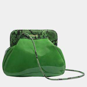 Phialebel Constanza green patent leather Shoulder Bag