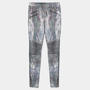 Philipp Plein Silver Women's Trouser XS
