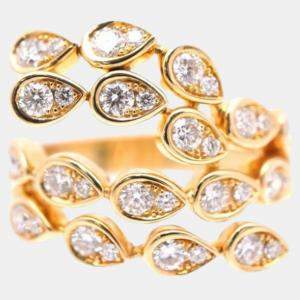 Piaget 18K Yellow Gold and Diamond Magic Garden Band Ring EU 63