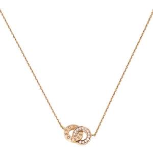 Piaget Possession Toi & Moi Diamond 18K Rose Gold Pendant Necklace