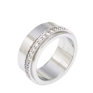 Piaget Possession Diamond 18K White Gold Ring Size 50