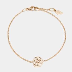 Piaget Rose Motif Diamond 18K Rose Gold Chain link Bracelet