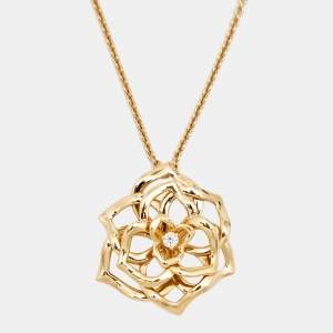 Piaget Rose Diamond 18k Rose Gold Pendant Necklace