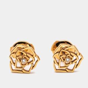 Piaget Rose Diamonds 18k Rose Gold Stud Earrings