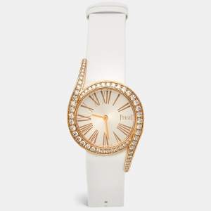 Piaget White 18K Rose Gold Diamond Satin Limelight Gala G0A41181 Women's Wristwatch 32 mm