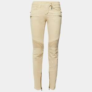 Pierre Balmain Beige Denim Ribbed Slim Fit jeans M/Waist 30"