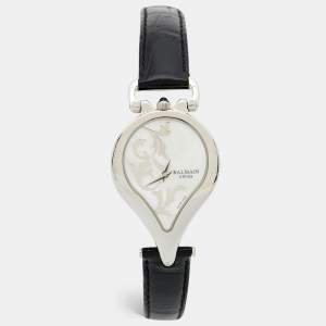 مملوكة مسبقًا Pierre Balmain 3431 White Mother Of Pearl Dial Stainless Steel Women's Wristwatch 31 mm