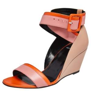 Pierre Hardy Multicolor Leather Alpha Wedge Sandals Size 39