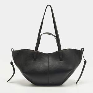 Pre Owned Polene Cyme Mini Black Leather Tote