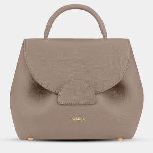 Pre Owned Polene Numero-un-nano Grained Taupe Edition Calfskin Handbag