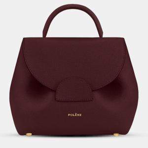 Pre Owned Polene Numero-un-nano Bordeaux Graine Edition Calfskin Handbag