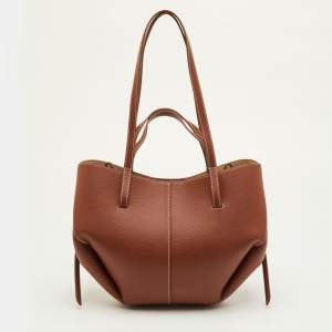 Pre Owned حقيبة يد بولين سايم جلد بني كونياك