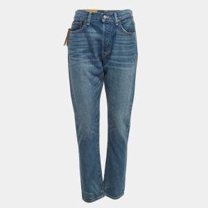 Pre Owned Polo Ralph Lauren Blue Denim The Callen High-Rise Slim Jeans M Waist 29"