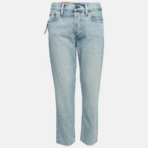 Pre Owned Polo Ralph Lauren Blue Denim The Avery Boyfriends Jeans M Waist 29"
