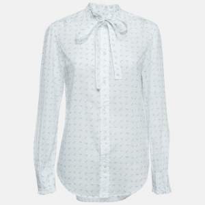 Polo Ralph Lauren White Floral Print Cotton Shirt M