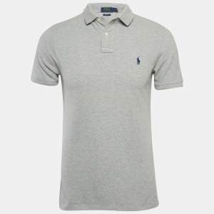 Polo Ralph Lauren Grey Cotton Slim Film Polo T-Shirt M